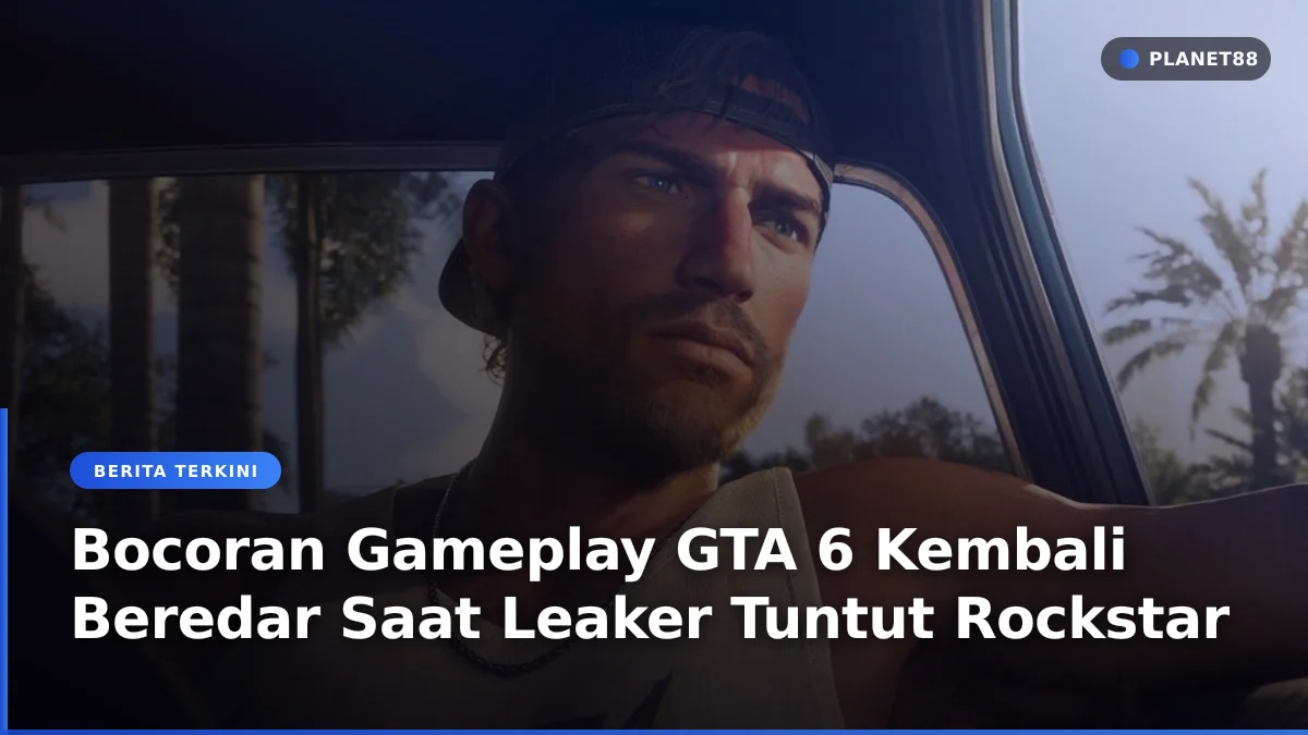 Ilustrasi suasana jalanan kota malam hari khas game aksi open world