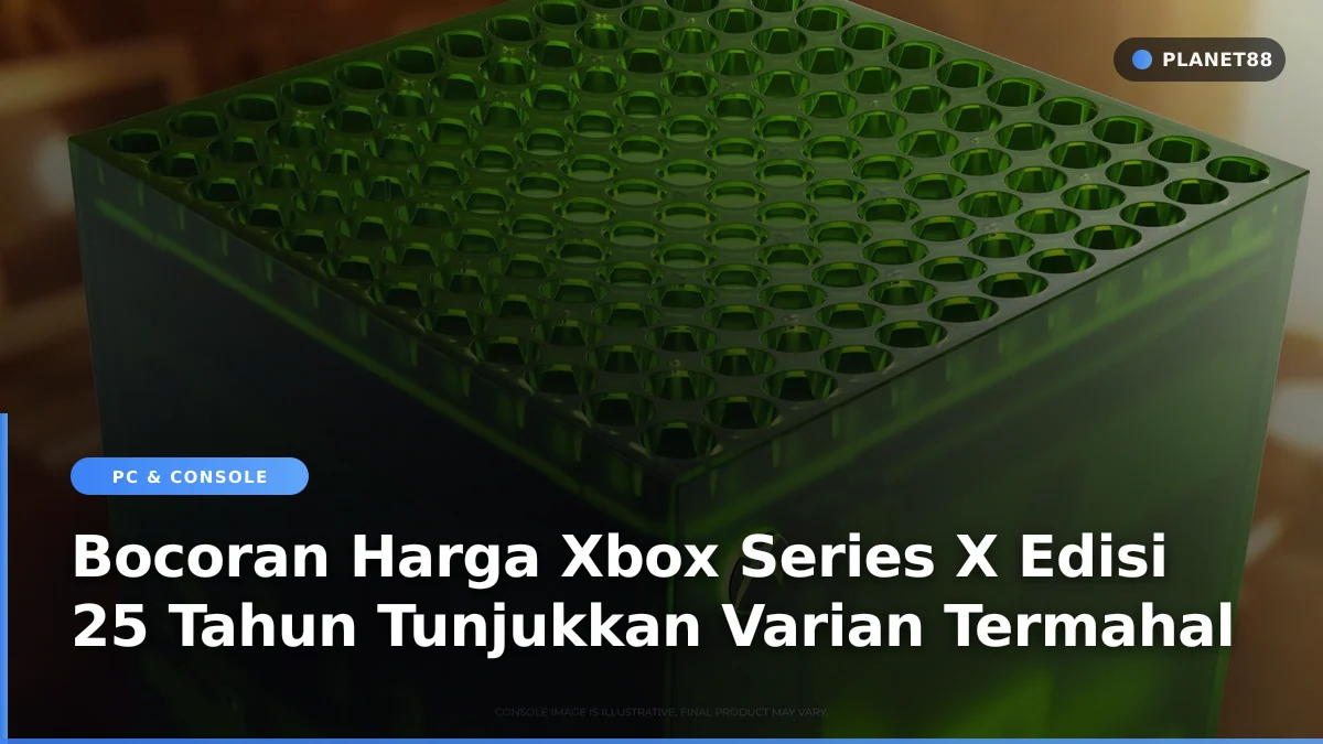 Konsol edisi terbatas Xbox Series X berwarna hijau perayaan ulang tahun ke-25