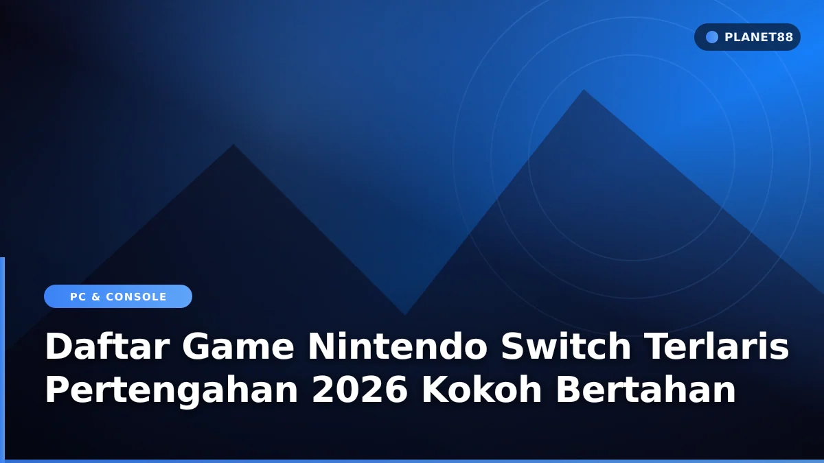 Seseorang sedang memainkan konsol Nintendo Switch