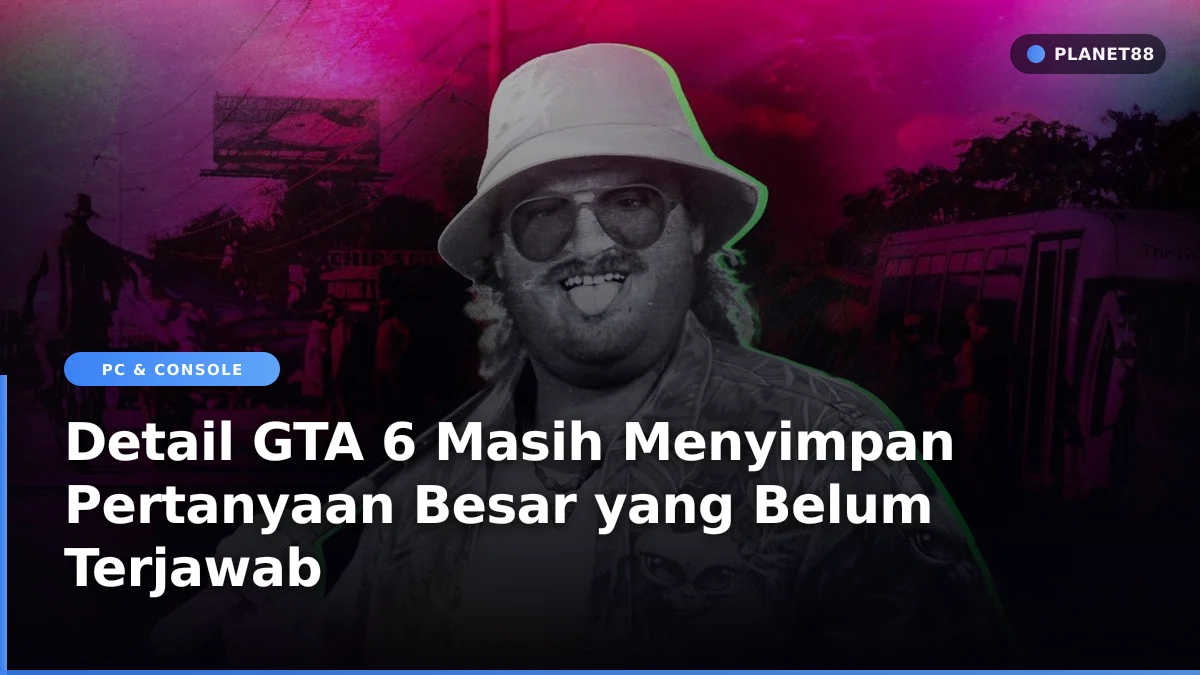 Suasana kota fiktif bernuansa tropis dan lampu neon dalam game GTA 6.