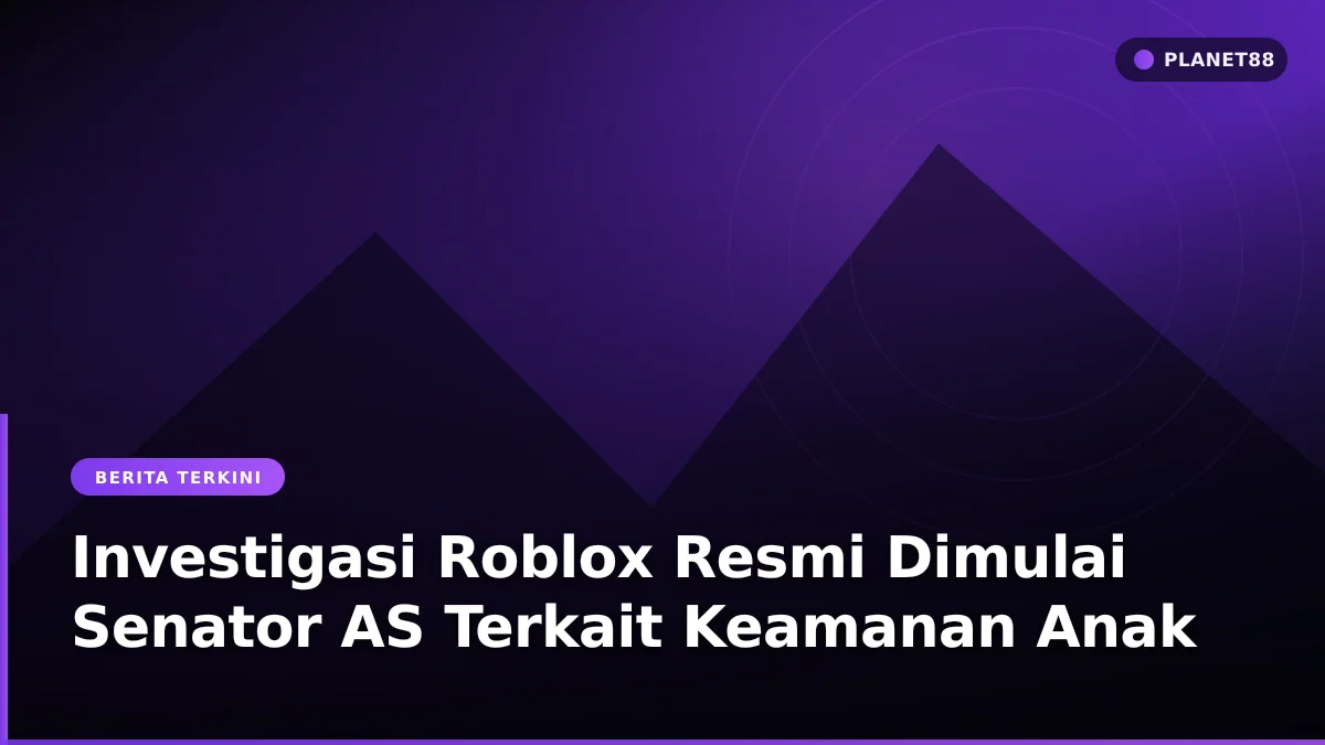 Ilustrasi anak sedang memainkan game online Roblox di layar komputer