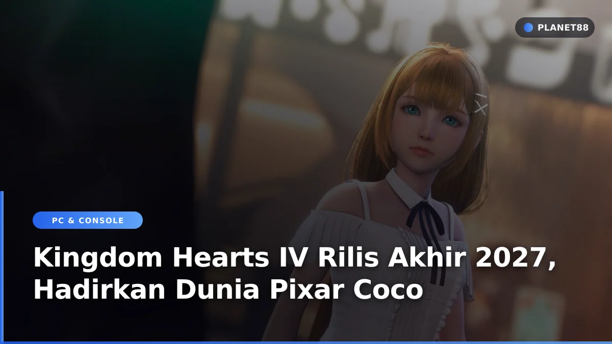 Visual karakter Sora dalam permainan Kingdom Hearts IV
