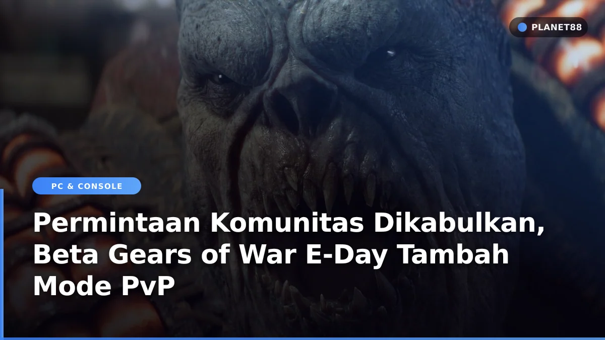 Prajurit bertempur dalam game aksi Gears of War E-Day