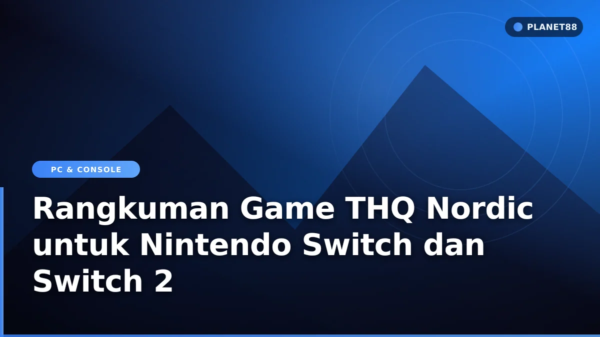 Konsol Nintendo Switch dengan latar belakang pencahayaan gaming