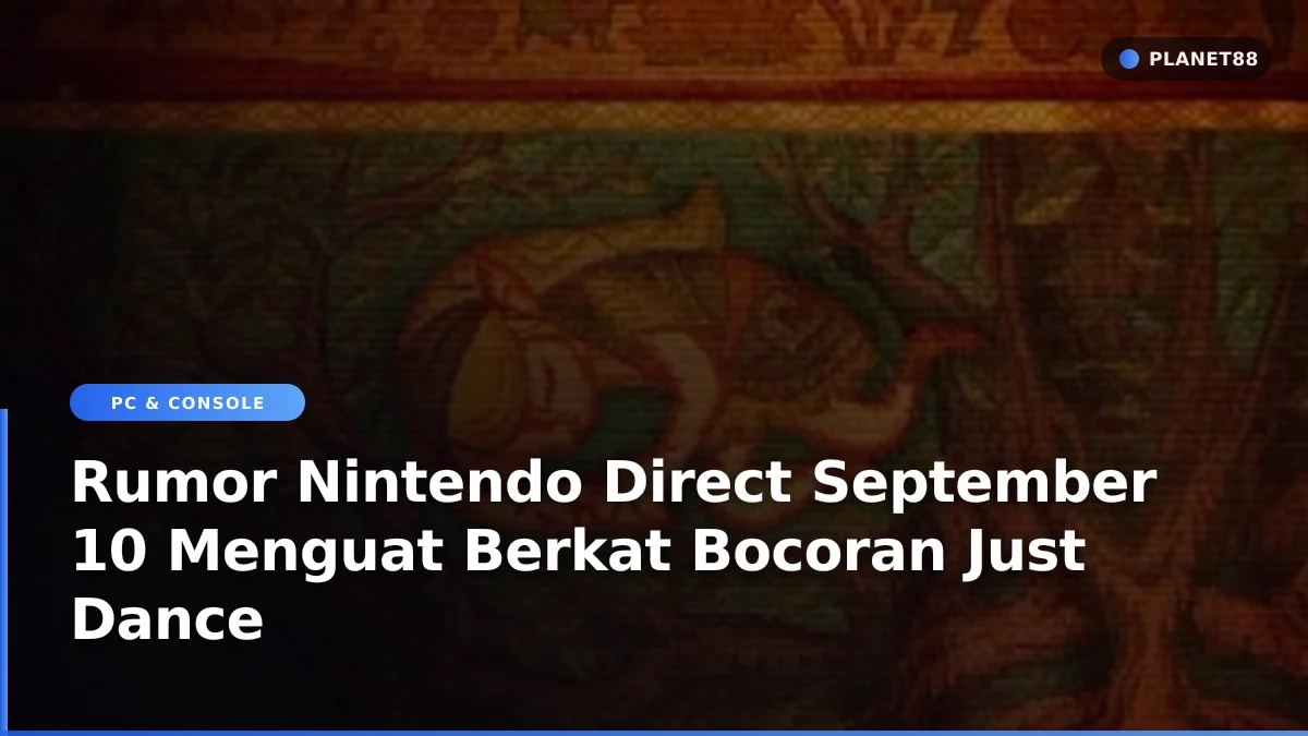 Konsol Nintendo Switch yang dikelilingi lampu neon gaming menyambut kabar Nintendo Direct