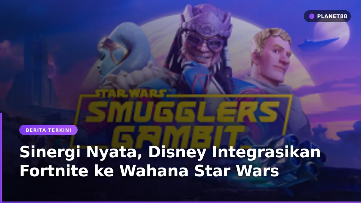 Atraksi wahana Star Wars Smugglers Run di Disneyland yang terintegrasi dengan game Fortnite
