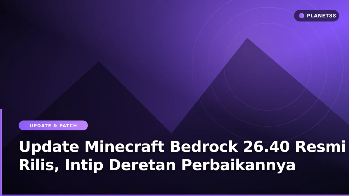 Tampilan dunia balok dalam game Minecraft Bedrock Edition