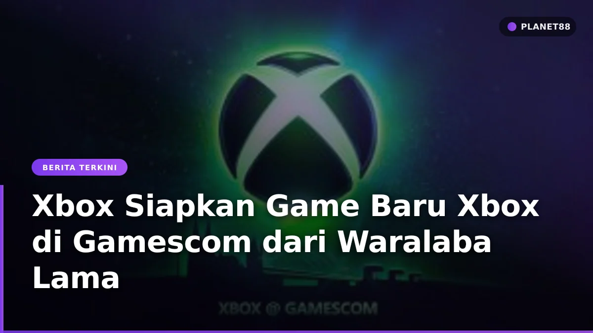 Panggung acara pameran game dengan pencahayaan khas konsol Xbox